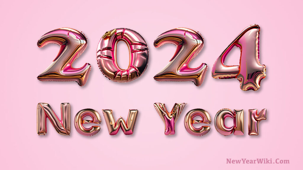 2024 New Year Gold Balloon