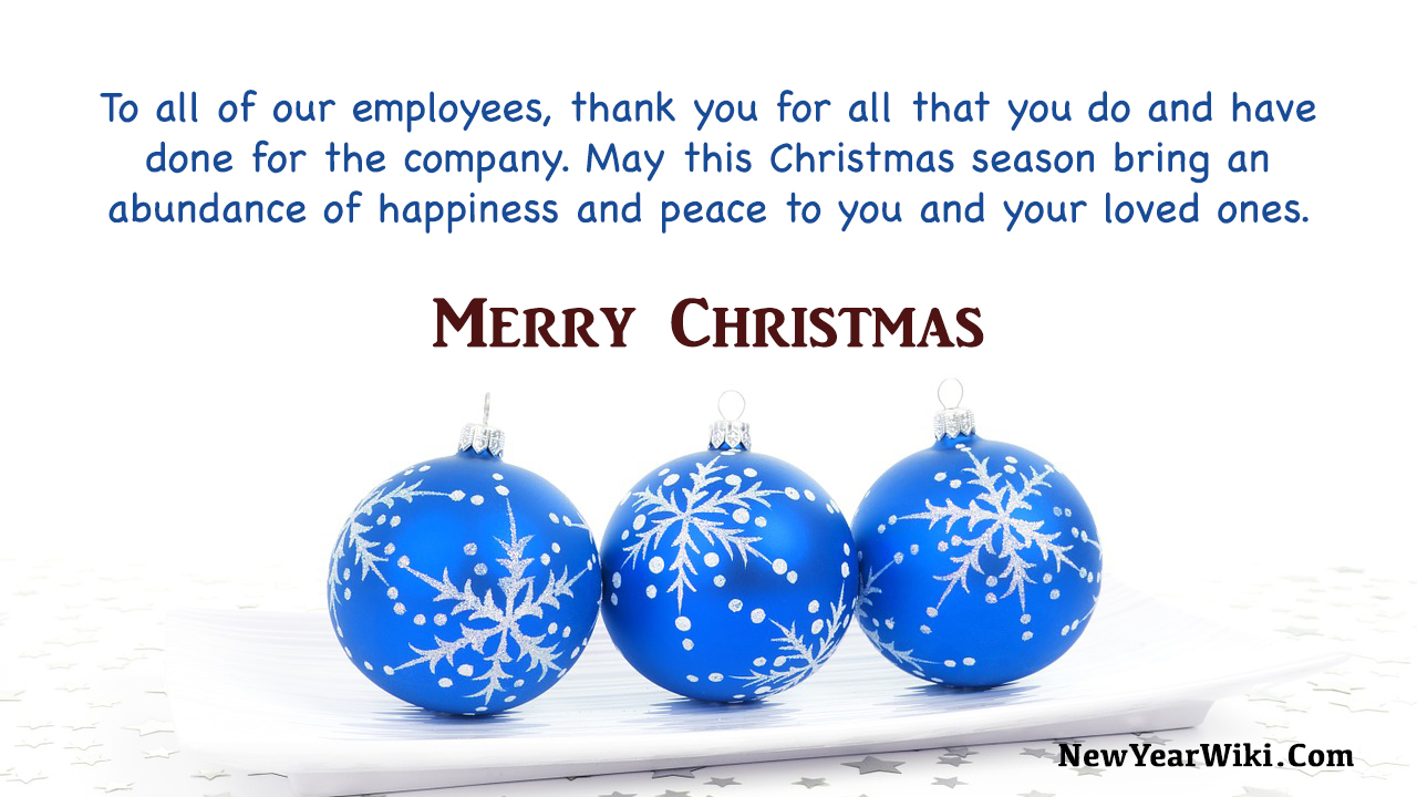 Christmas Wishes For Employees