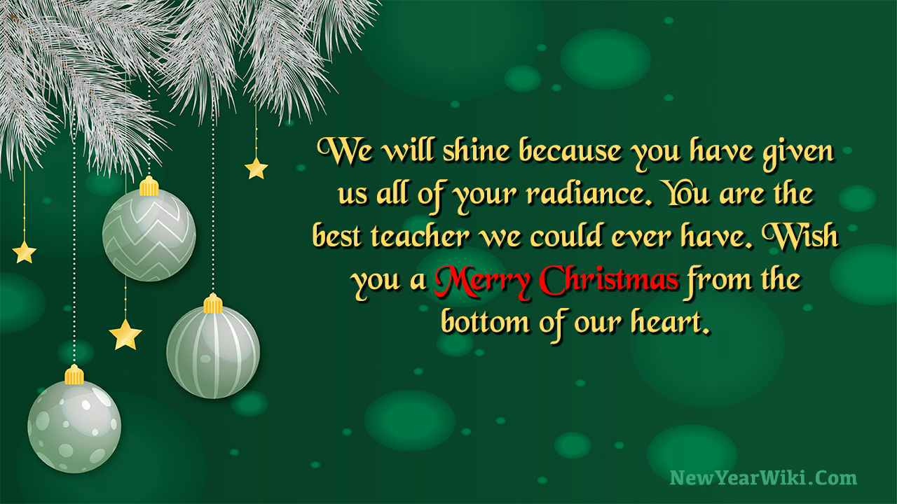 Christmas Wishes for Teacher