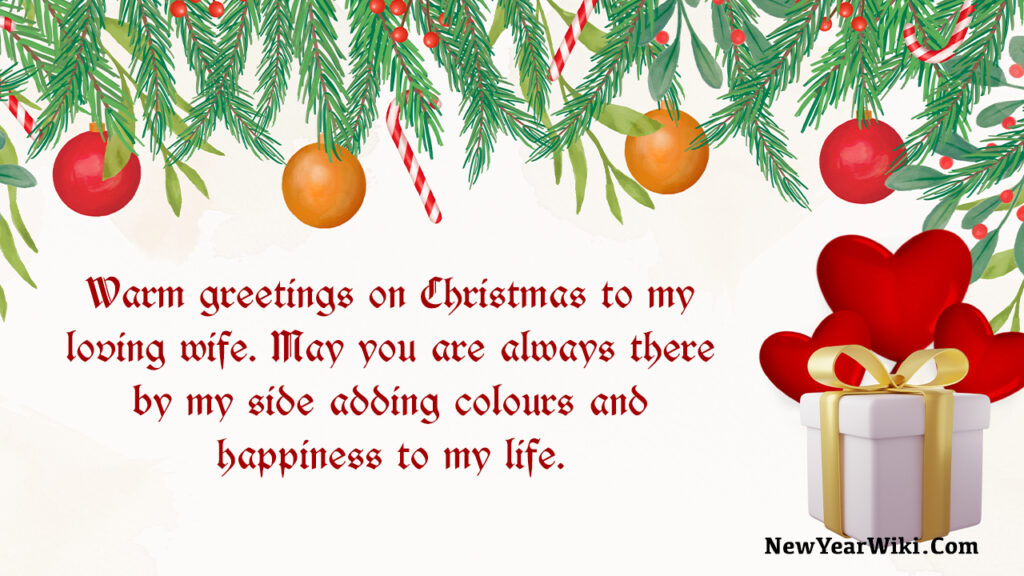 Cute Christmas Wishes for Wife