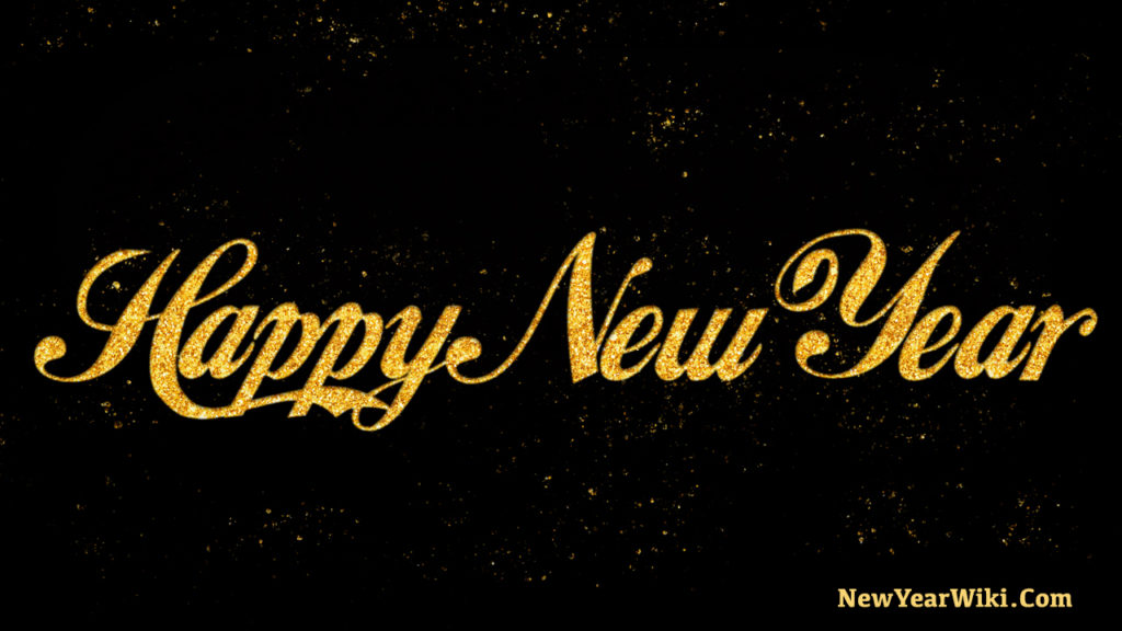 Happy New Year Gold Glitter Image