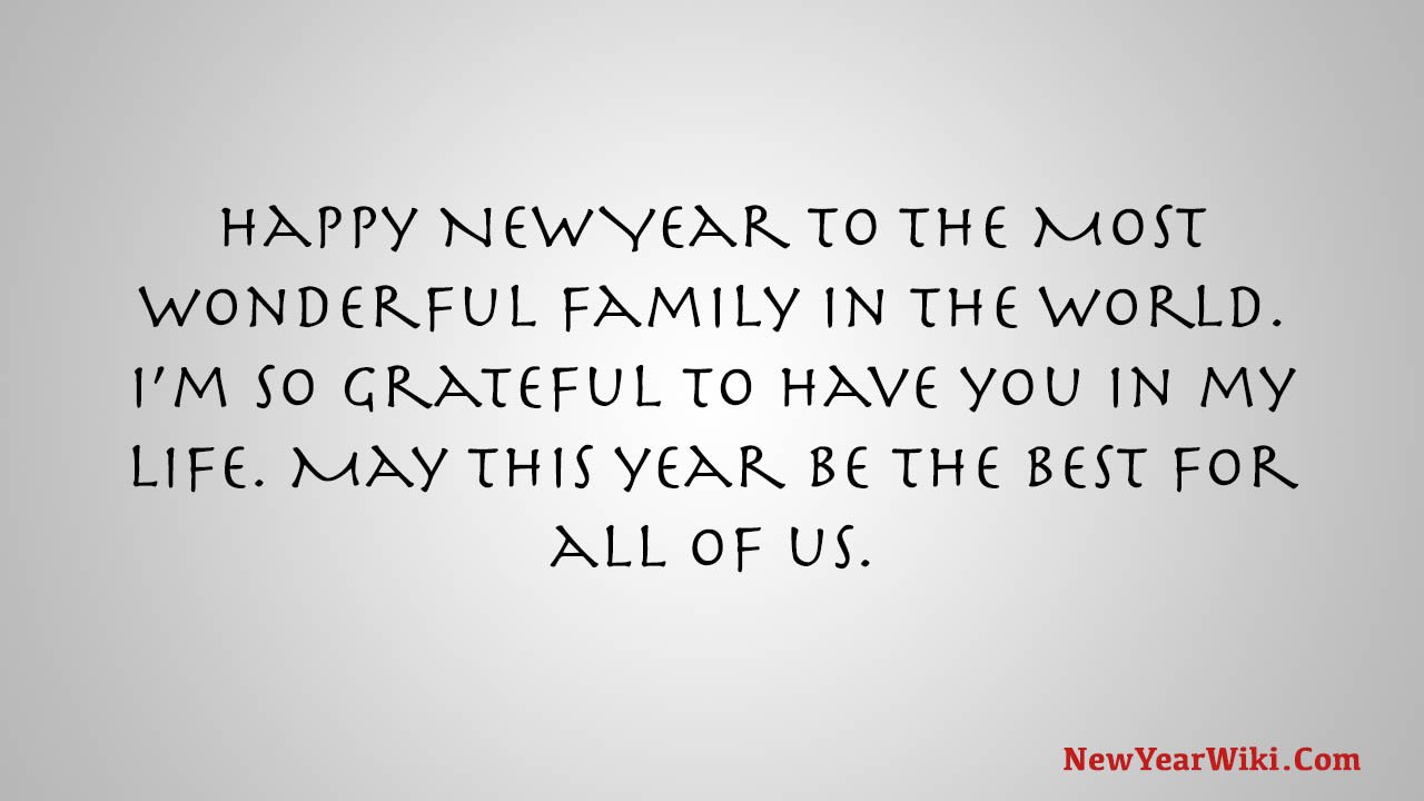 Happy New Year Message For Family