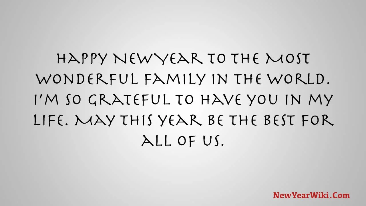 Happy New Year Message For Family