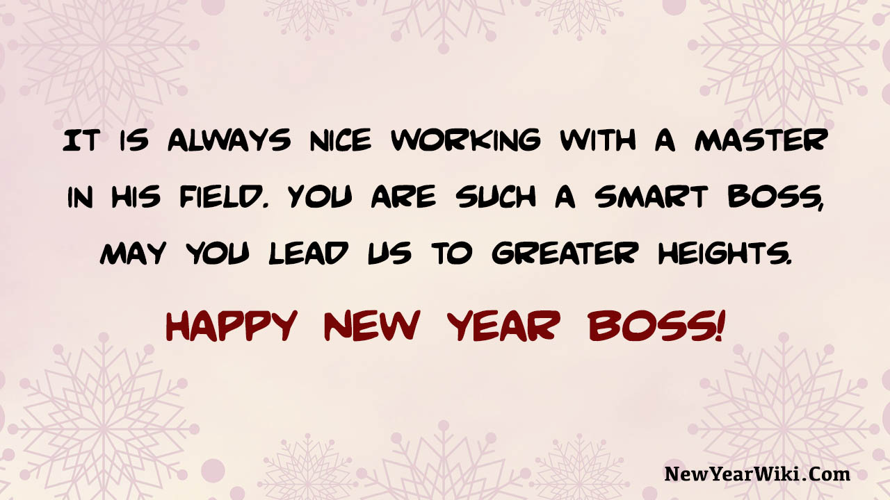 Happy New Year Message To Boss