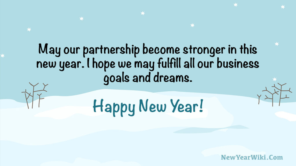 Happy New Year Message to Business Partner