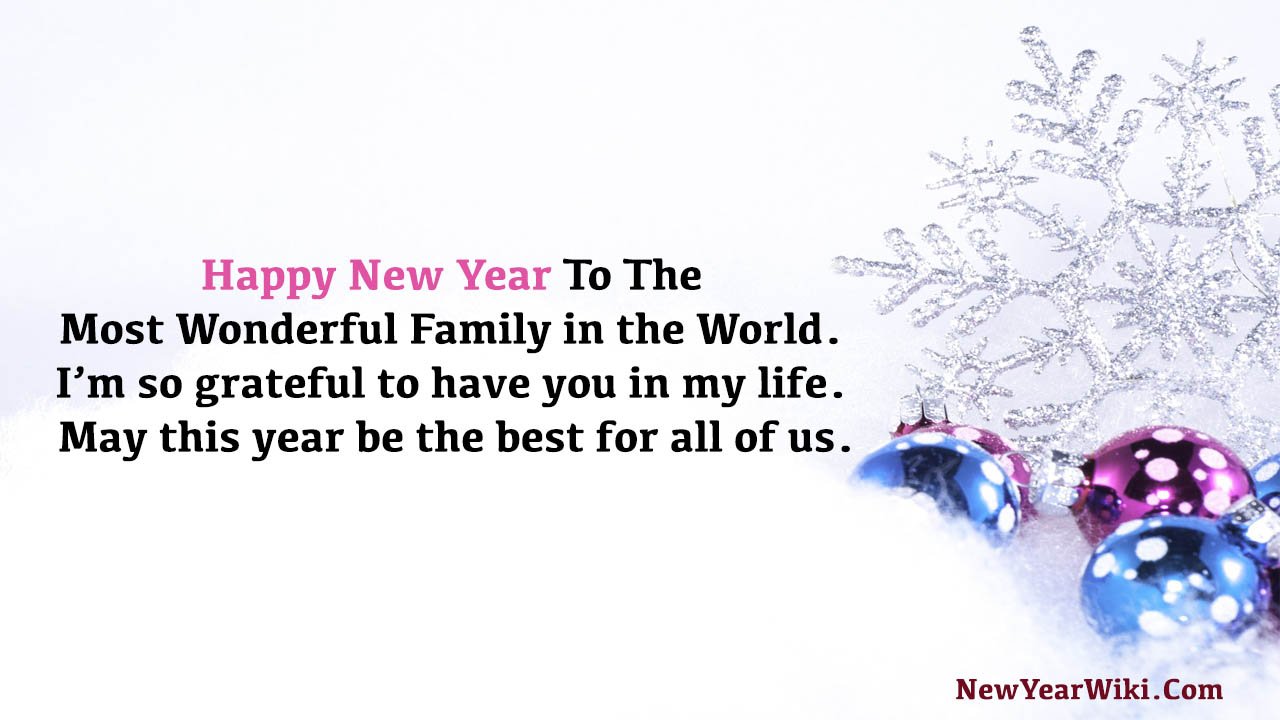 Happy New Year Wishes For Family