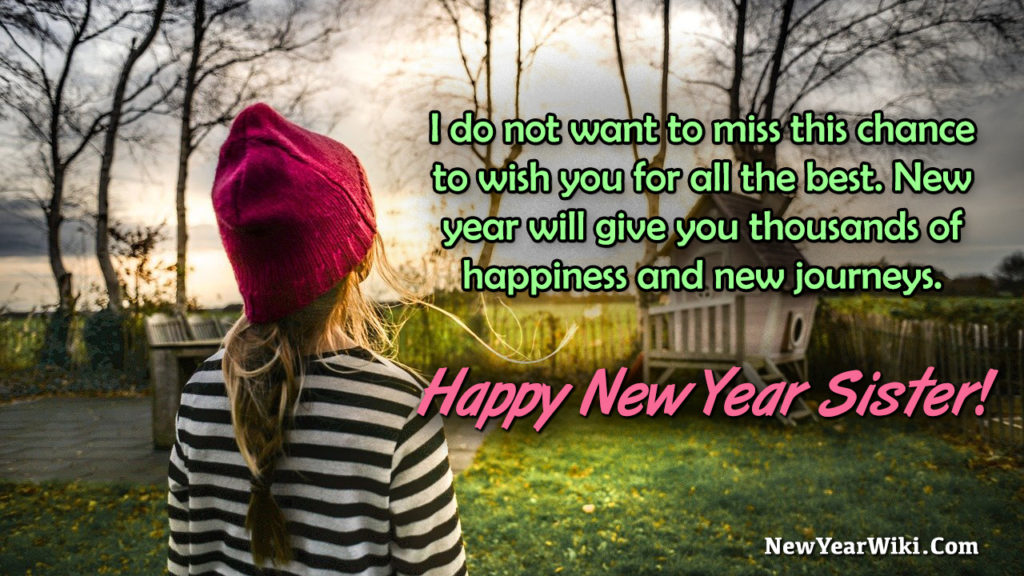 Happy New Year Wishes for Sister