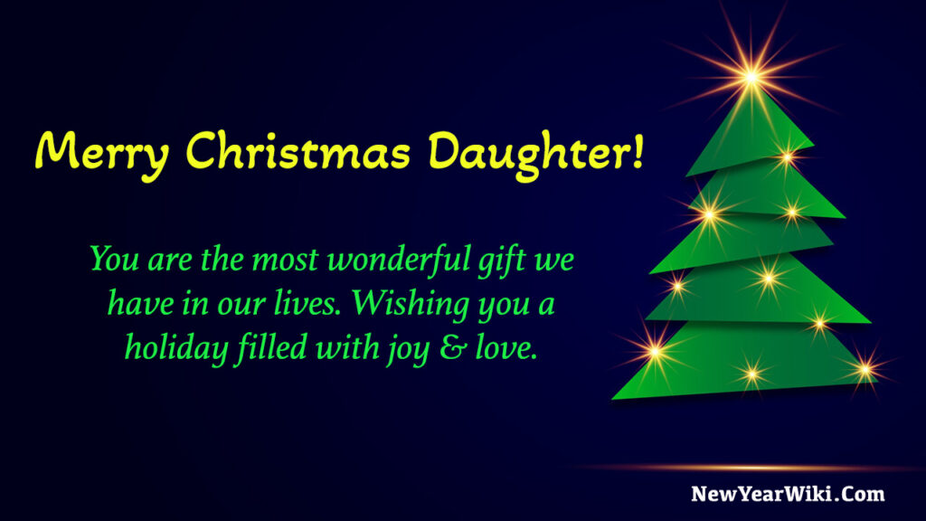 Merry Christmas Wishes for Daughter