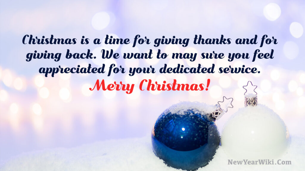 Merry Christmas Wishes for Employees