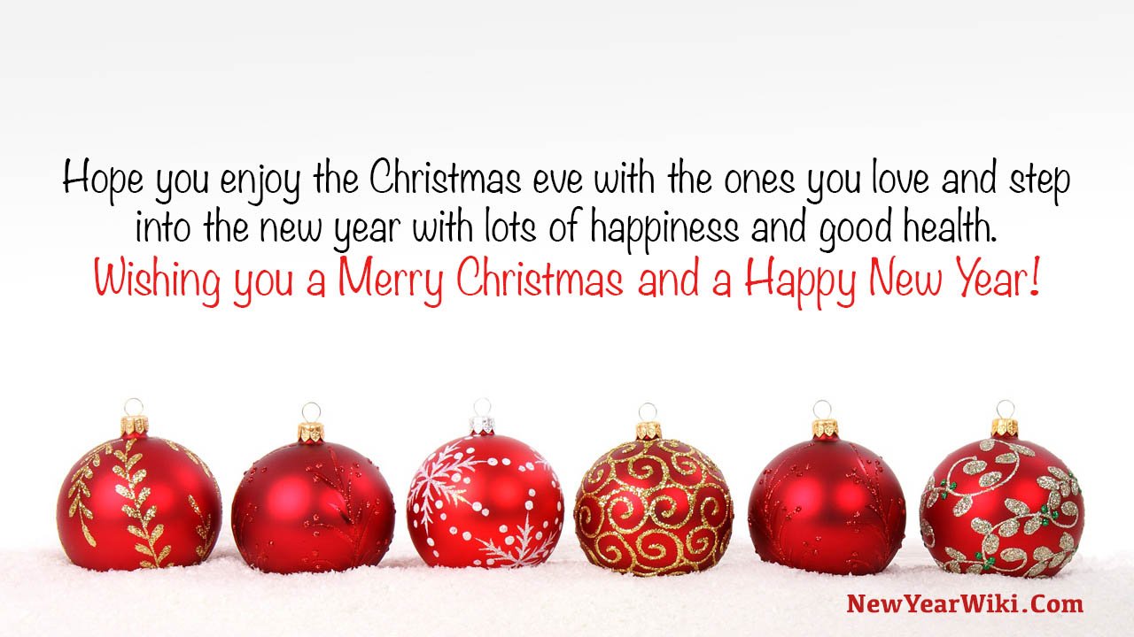 Merry Christmas and Happy New Year Wishes