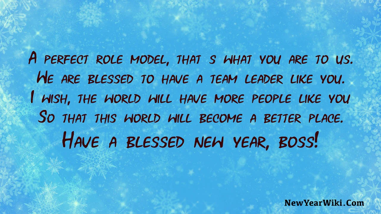 New Year Message To Boss