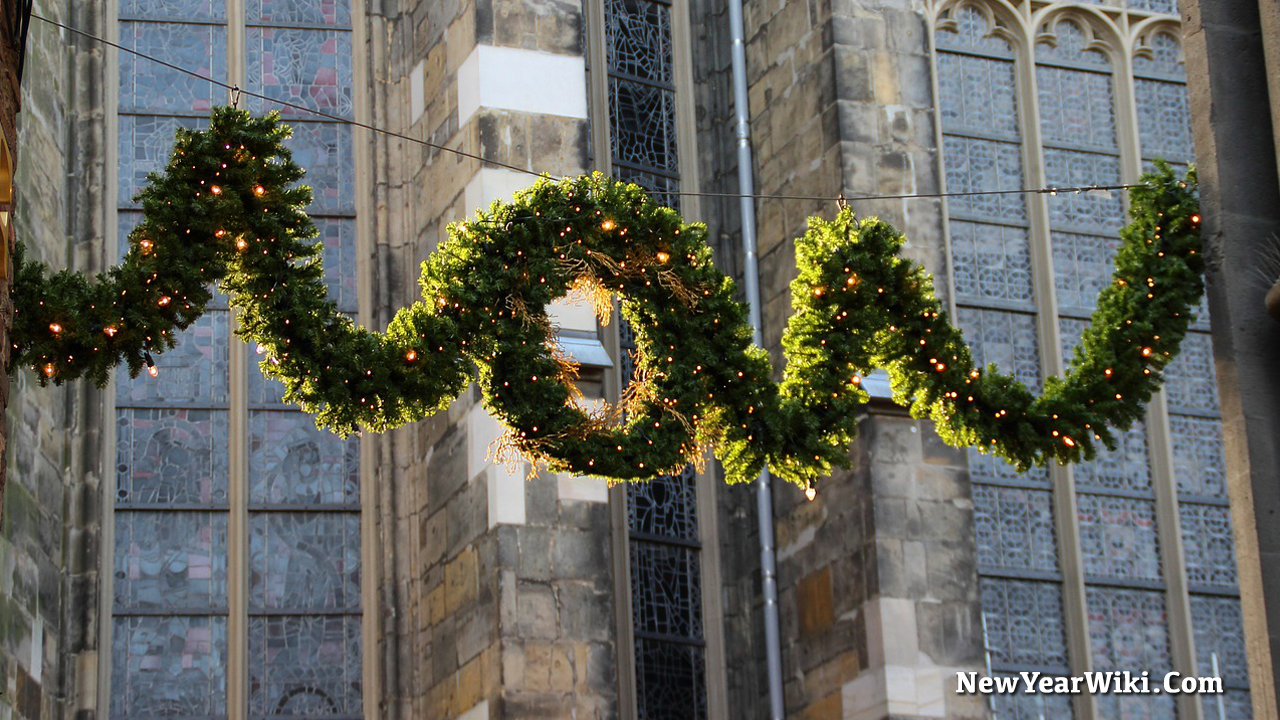 Outdoor Christmas Garland With Lights