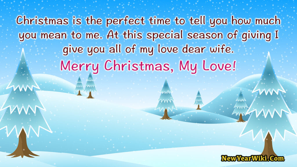 Romantic Christmas Wishes for Wife